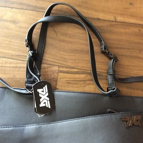 PXG Women's Signature Black Leather Shoulder Tote Bag 13”x17”x5” - Picture 3 of 7
